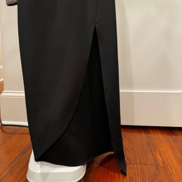 SHO by Tadashi Shoji, Sequin One-Shoulder‎ Black Scuba Dress, Size S, NWT - Picture 8 of 8